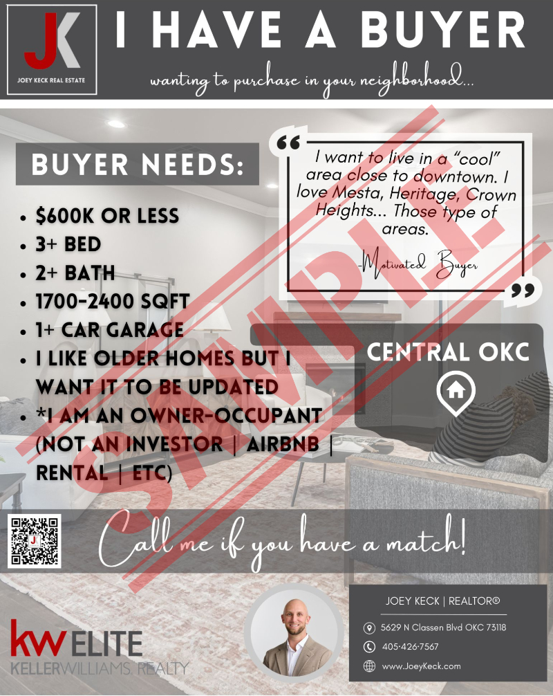 buyer needs flyer sample
